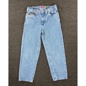 Empyre Blake Kids Jeans 25 Light Wash Baggy Skate Denim Embroidered Y2K